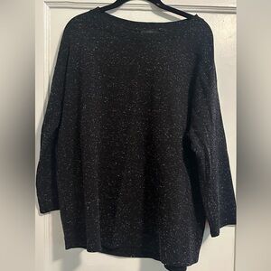 COS black speckled long sleeve top